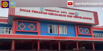 Kunjungan dan edukasi TK AL AQSO di MAKO DAMKAR dan Penyelamatan Kota Jambi